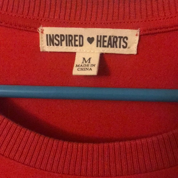 ❤️Red Sweatshirt Dress❤️Inspired Hearts❤️ - Picture 3 of 3